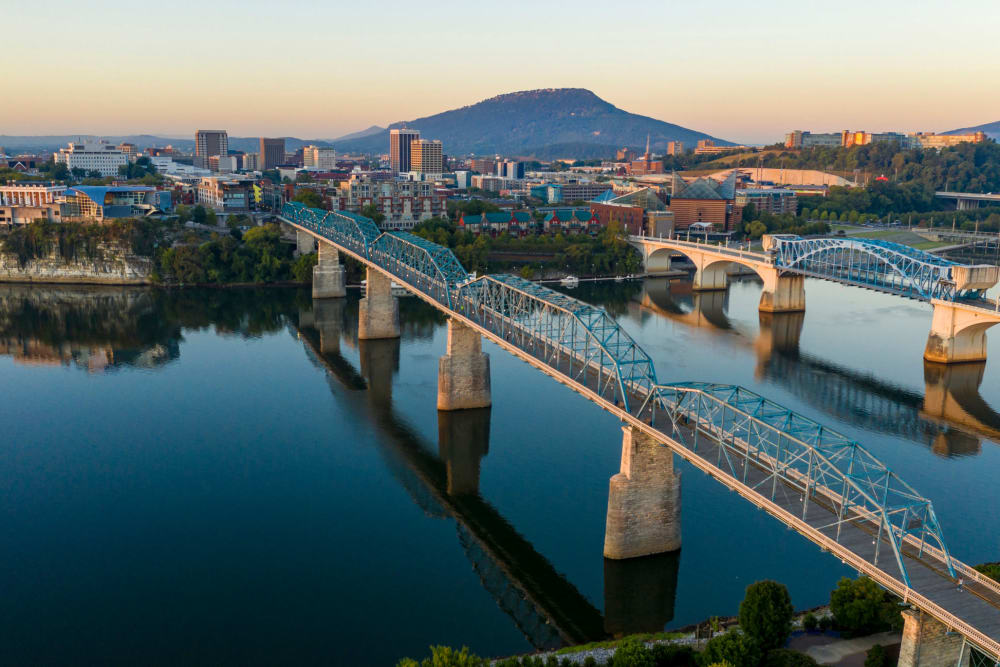 Amazing view of the beautiful city near The Guild in Chattanooga, Tennessee