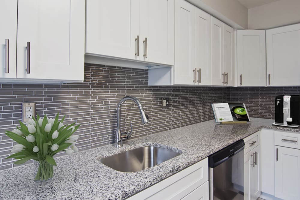 Modern kitchen at Nineteen North Apartments in Pittsburgh, Pennsylvania