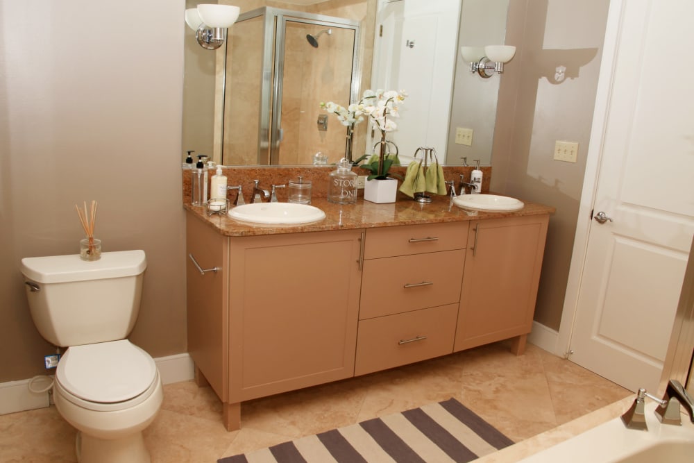Spacious bathroom at The Heritage at Boca Raton in Boca Raton, Florida
