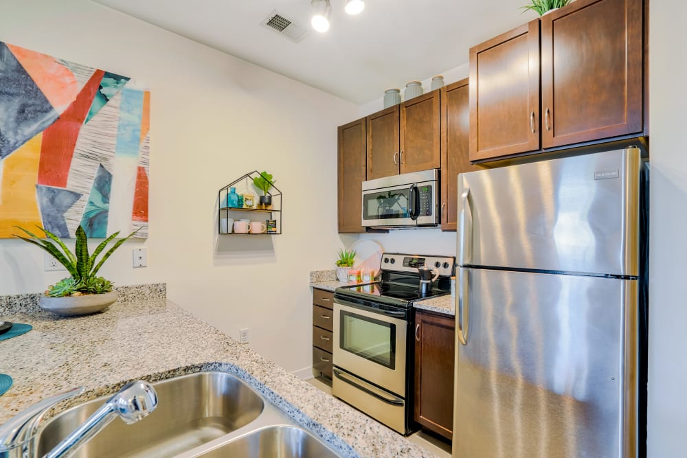 Fully-Equipped Kitchen at Indigo 19 in Virginia Beach, Virginia