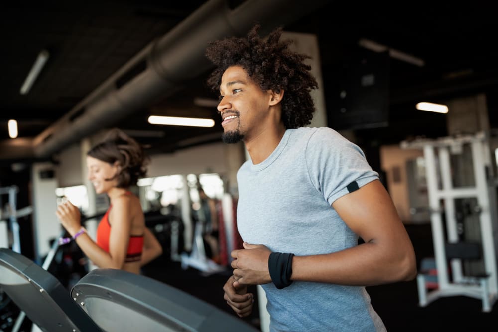 Full fitness center where residents can workout in at Vidorra McKinney Avenue in Dallas, Texas