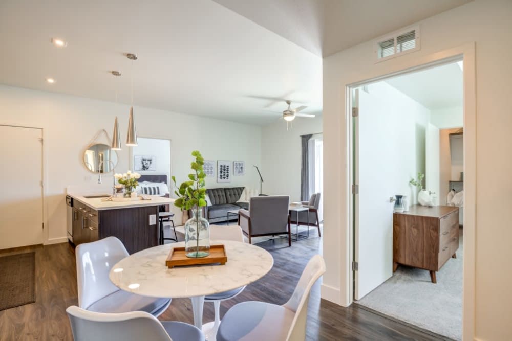 Model Living Room at The Wyatt Apartments in Fort Collins, Colorado