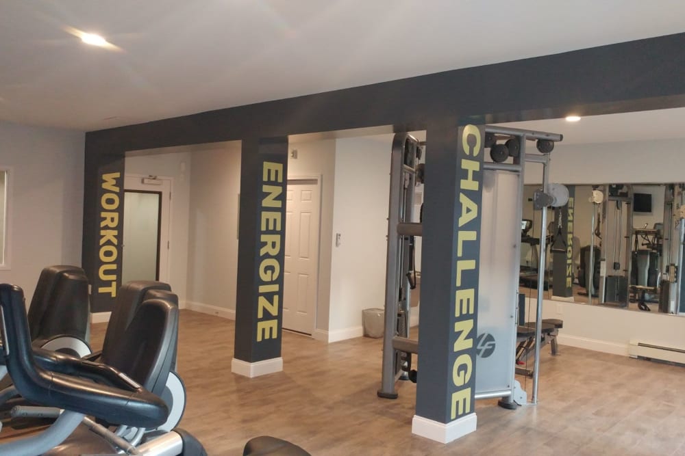 On site fitness center for residents at Eagle Rock Apartments at West Hartford in West Hartford, Connecticut