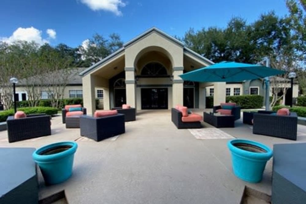 Outdoor patio at 1801 MetroWest in Orlando, Florida