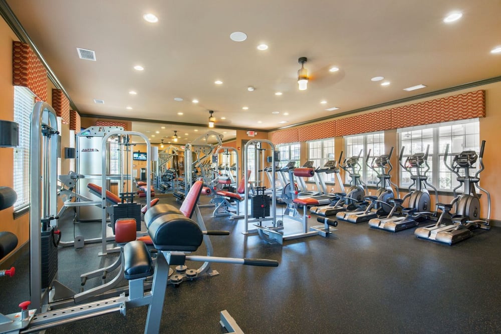 Fitness center at Hills Parc in Ooltewah, Tennessee
