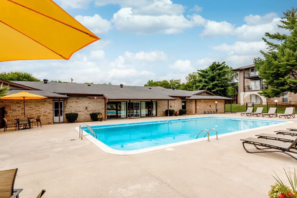 Swimming pool at The Village at Crestview Apartments in Madison, Tennessee