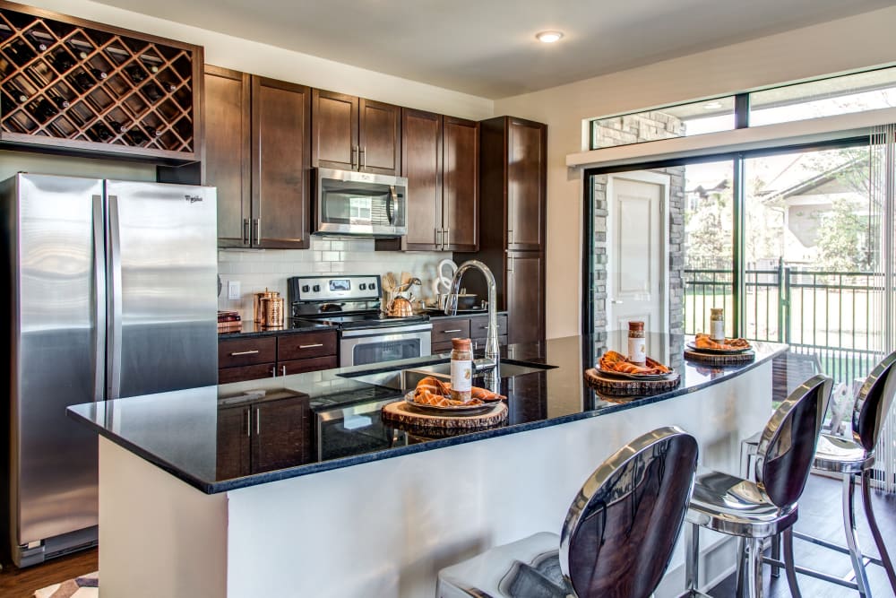 Model kitchen at Waterford Trails in Spring, Texas