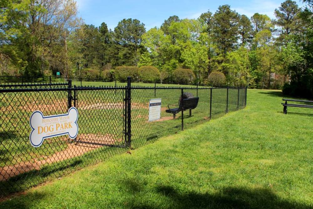 Awesome on site dog park for residents at Berkshire 54 in Carrboro, North Carolina