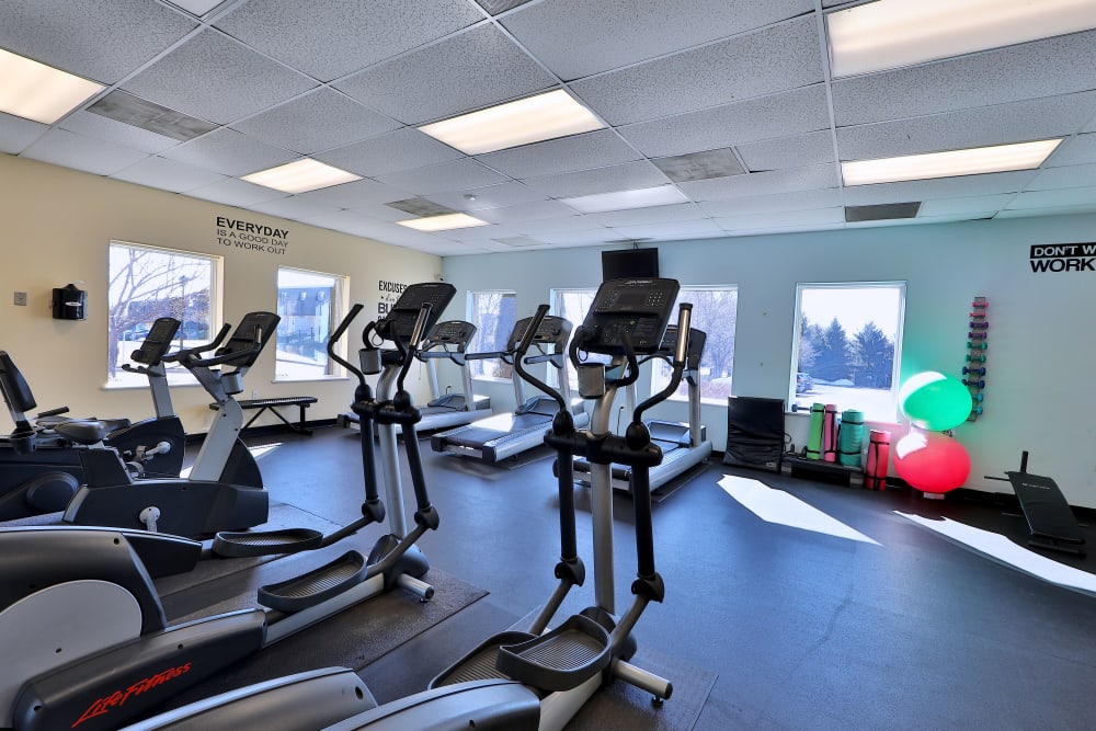 Fitness center at Morningside Apartments & Townhomes in Owings Mills, Maryland