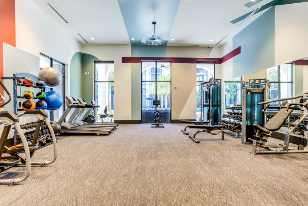 Fully Equipped Fitness Center at Solera at City Centre in Palm Beach Gardens, Florida
