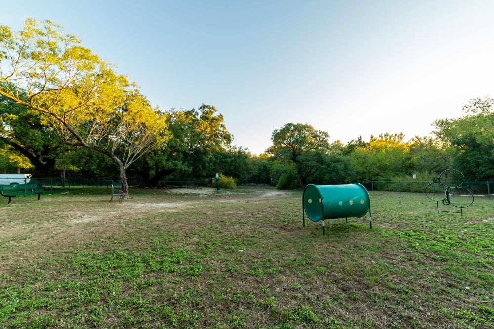 Dog park at Marquis Parkside in Austin, Texas