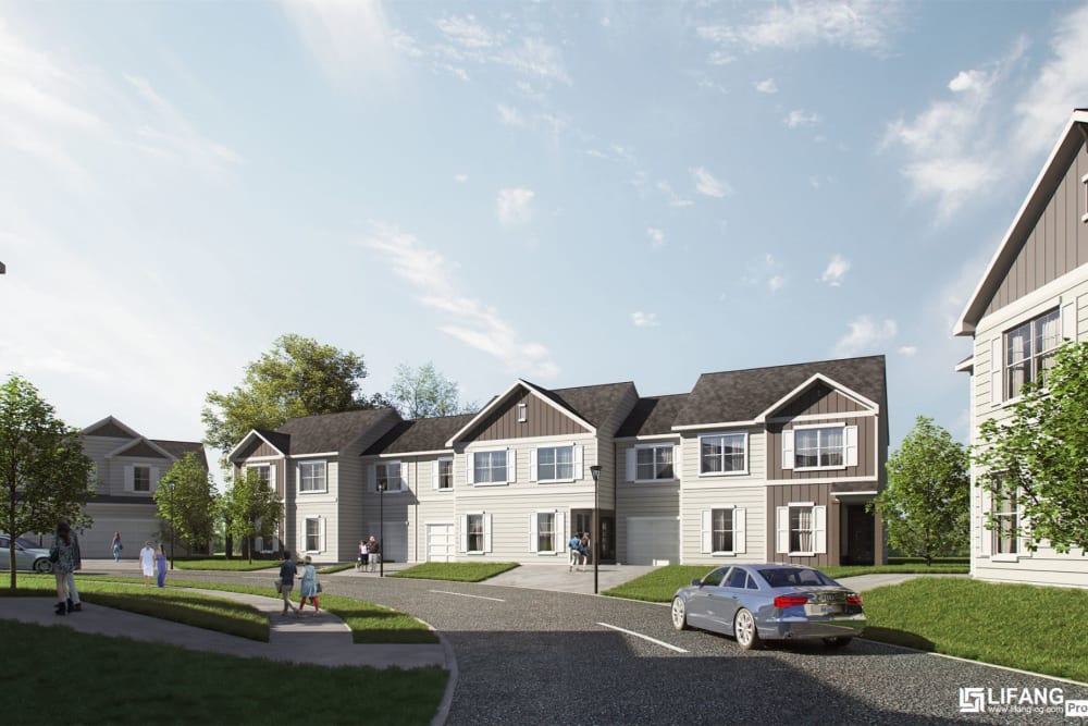 Exterior rendering of one of the gorgeous homes at The Guild in Chattanooga, Tennessee