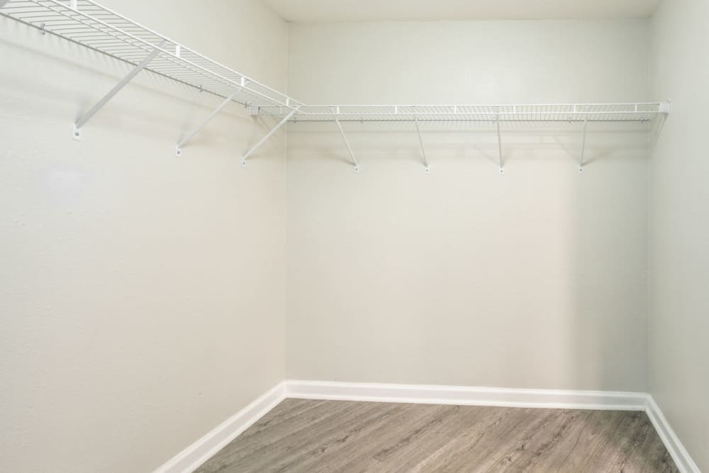 Huge walk in closet with tons of hanging area at Pembroke Towers in Norfolk, Virginia
