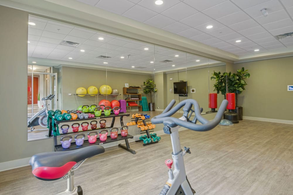 Fitness center at 401 Oberlin in Raleigh, North Carolina