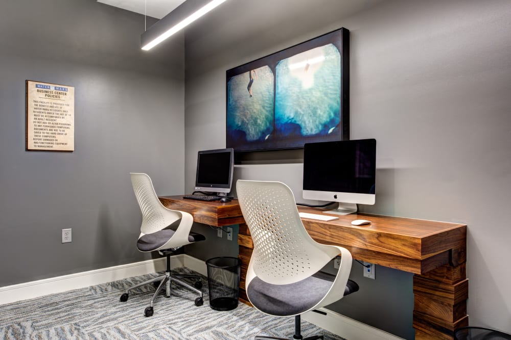 Business center at Water Marq in Austin, Texas