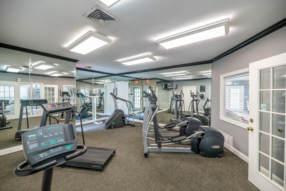 Fitness center at Park at Northside Apartments & Townhomes in Macon, Georgia