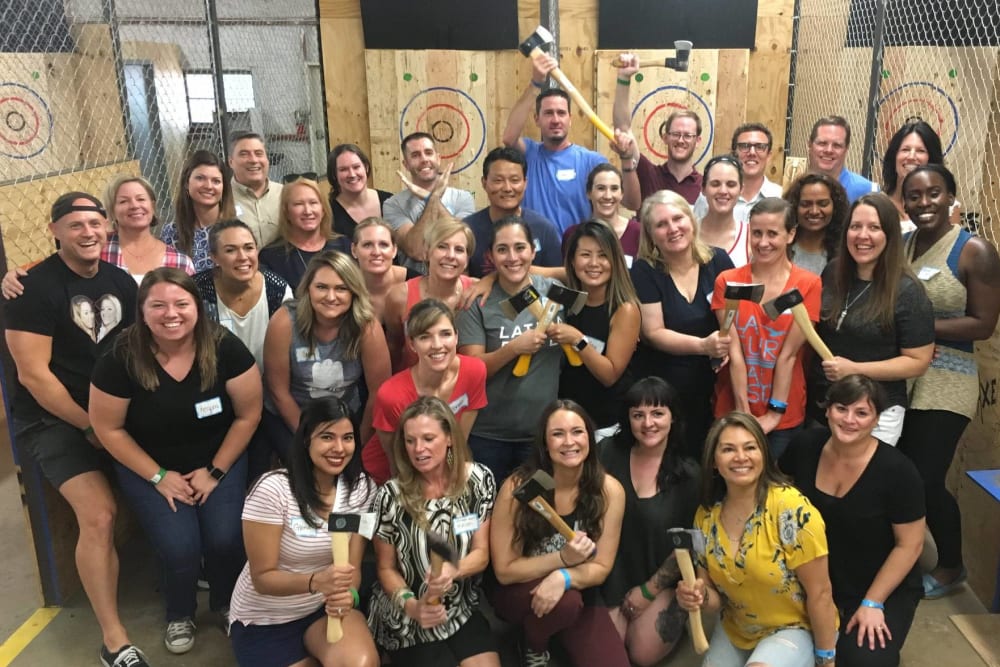 Large group of employees at CWS Apartment Homes in Austin, Texas