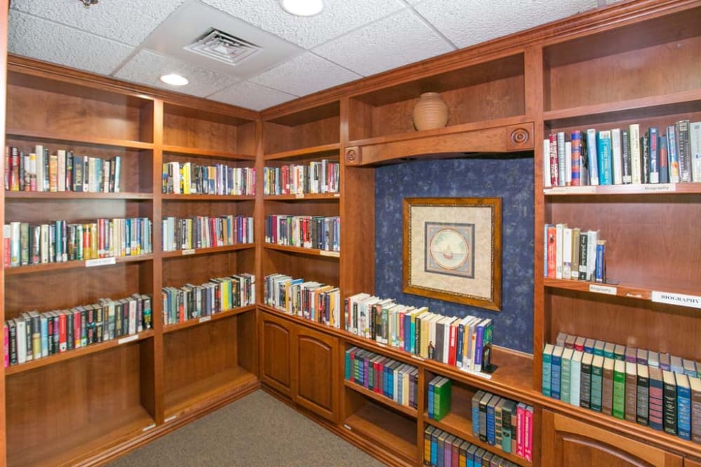 Library at Mountain View Retirement Village in Tucson, Arizona