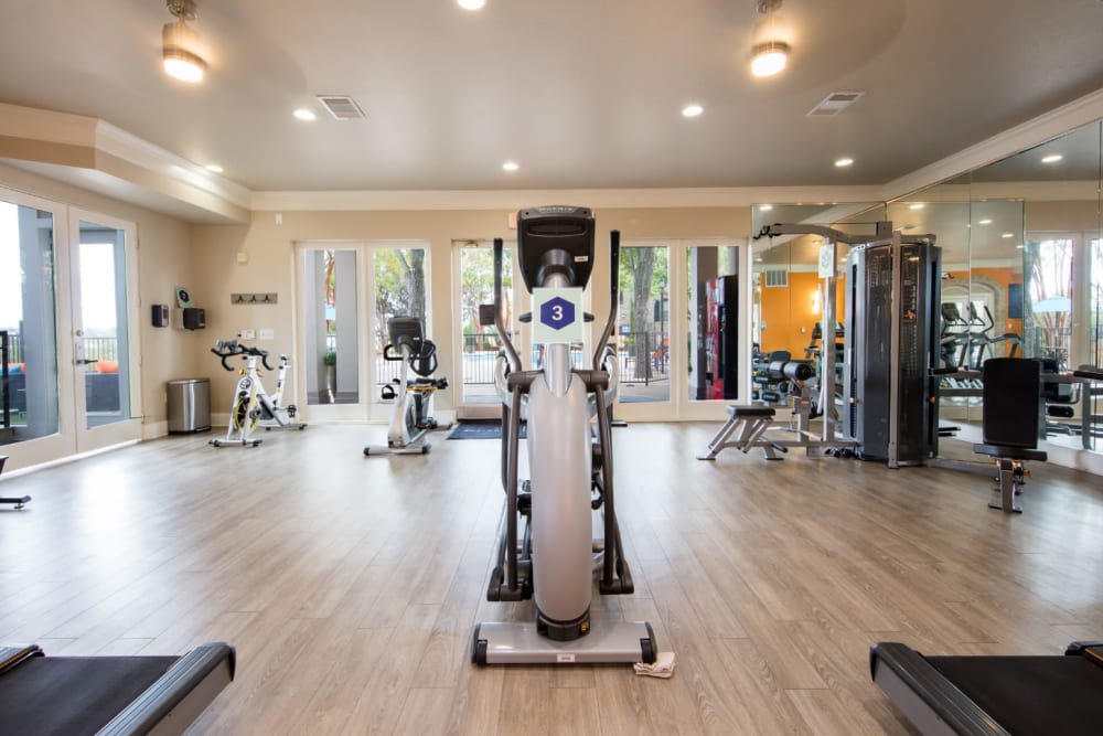 Fitness center for residents at Marquis at Treetops in Austin, Texas
