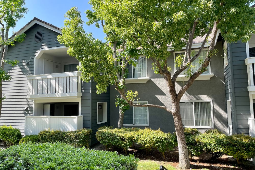 Building Exterior with Lush Landscaping at Village Oaks in Chino Hills, California