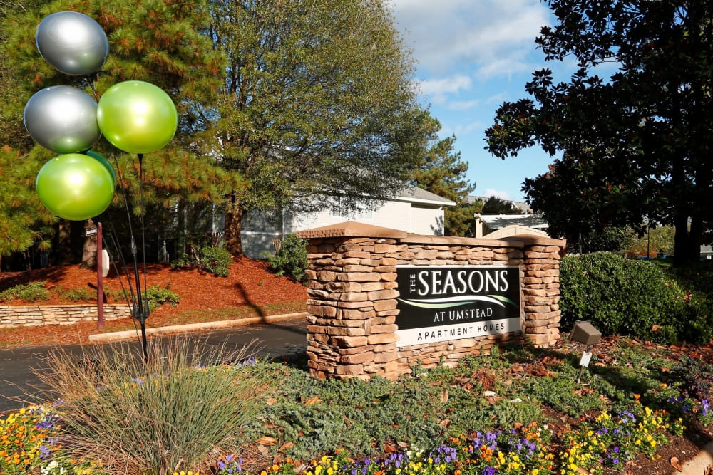 Entrance Sign at The Seasons at Umstead in Raleigh, North Carolina