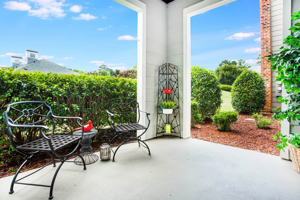 Model Unit Patio at The Seasons at Umstead in Raleigh, North Carolina