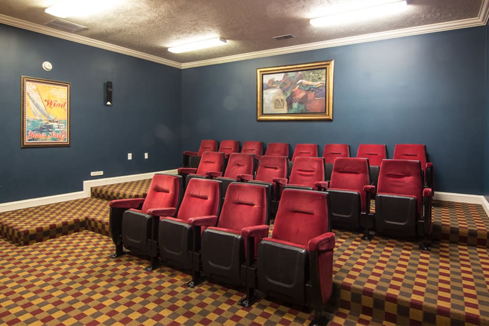 Movie theater room at Avalon at Northbrook Apartments & Townhomes in Fort Wayne, Indiana