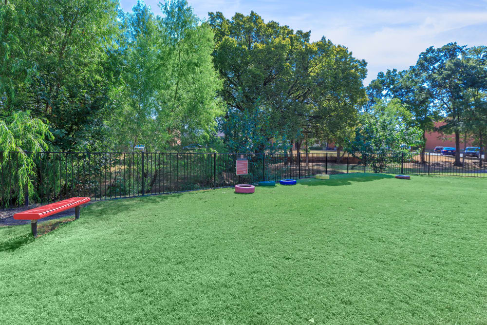 Dog park at Windmill Terrace in Bedford, Texas