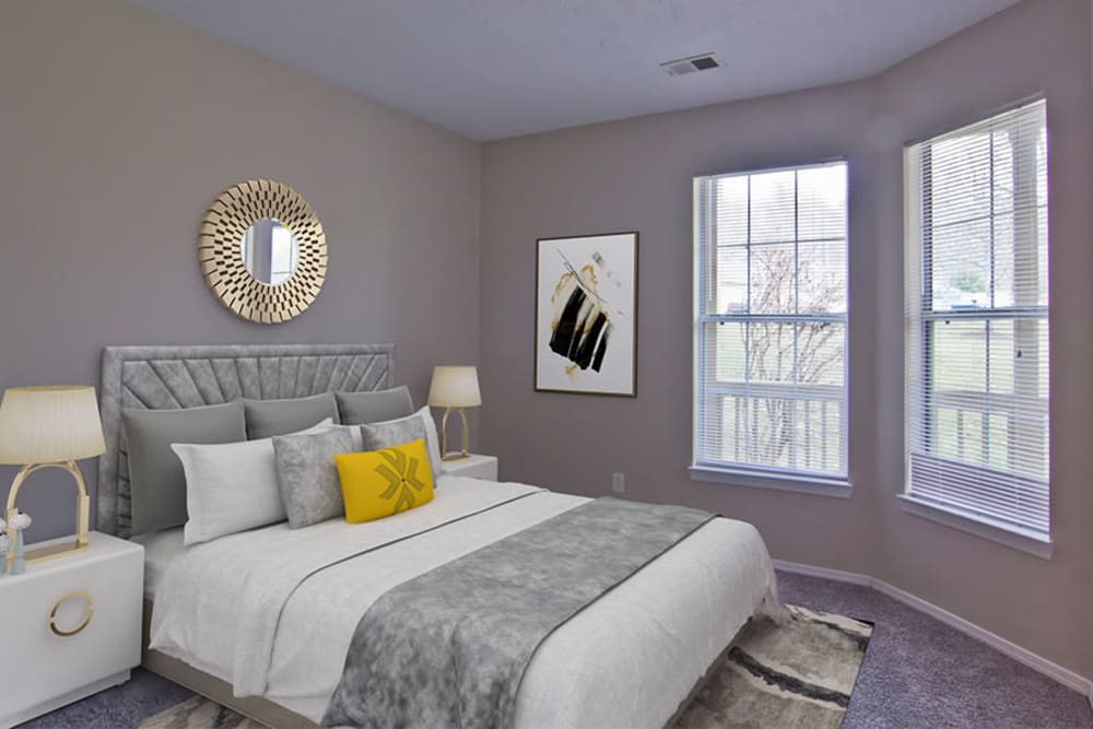 Cozy bedroom at Highlands of Montour Run in Coraopolis, Pennsylvania