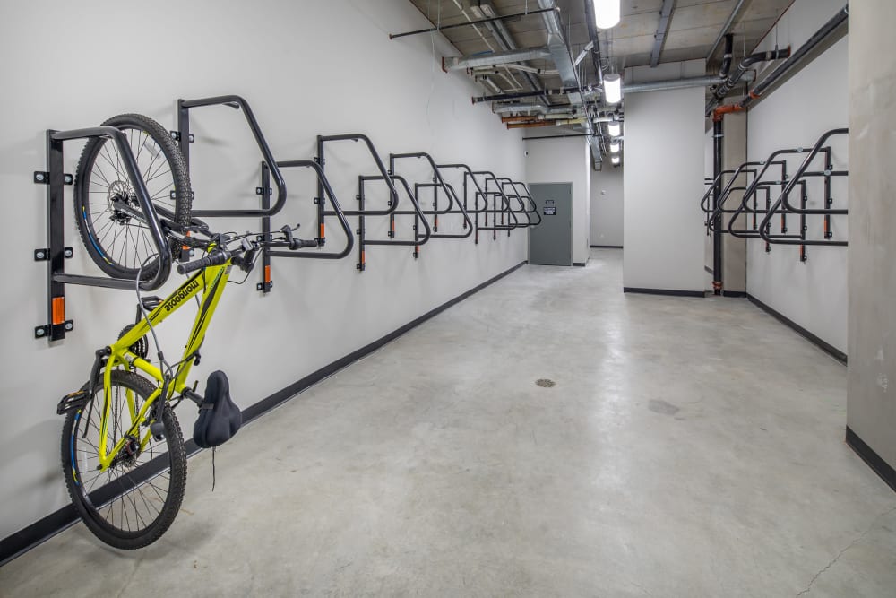 Bike storage onsite at Ascend in Portland, Oregon