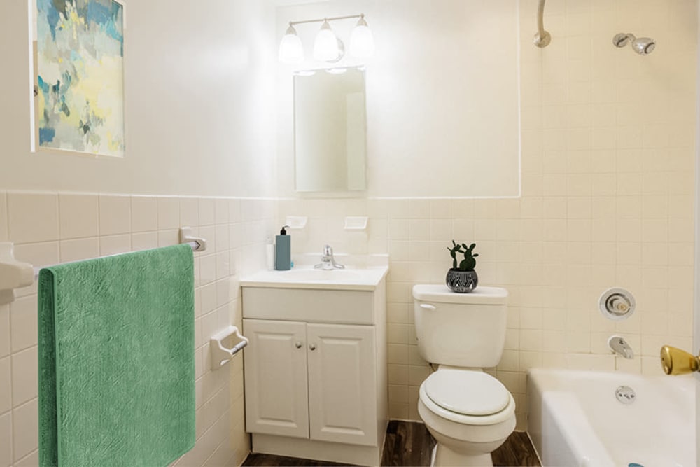 Bathroom at High Acres Apartments & Townhomes in Syracuse, New York
