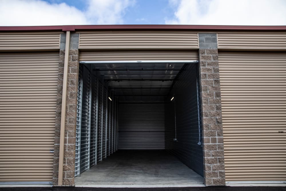 Open exterior unit at Urban Self Storage Enumclaw - Phase II