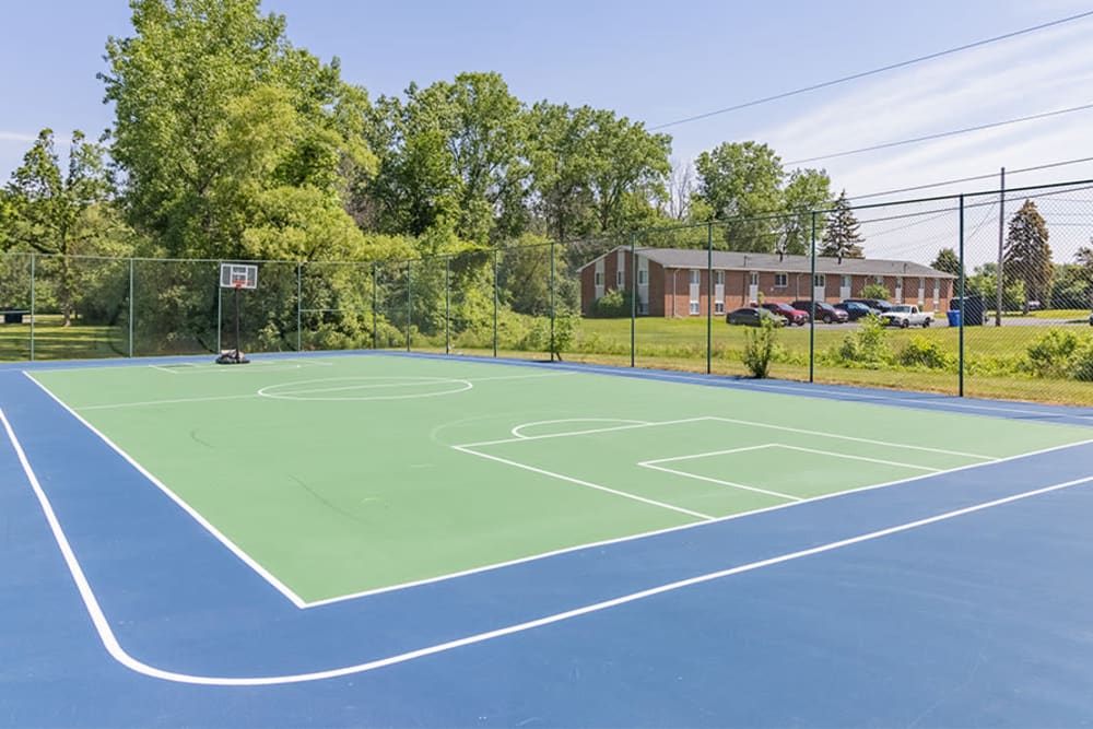 Basketball court at Glenbrook Manor in Rochester, New York