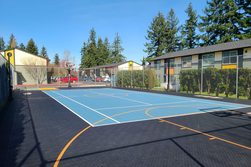 Basketball court at Westend in Marysville, Washington