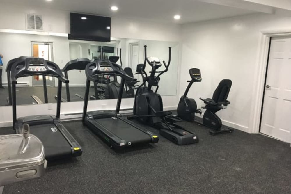 Fitness center offered at Shaker Square Townhome Apartments