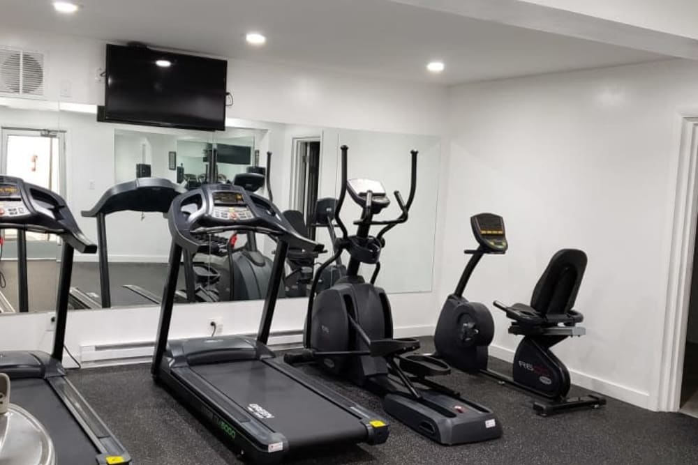 Fitness center offered at Shaker Square Townhome Apartments