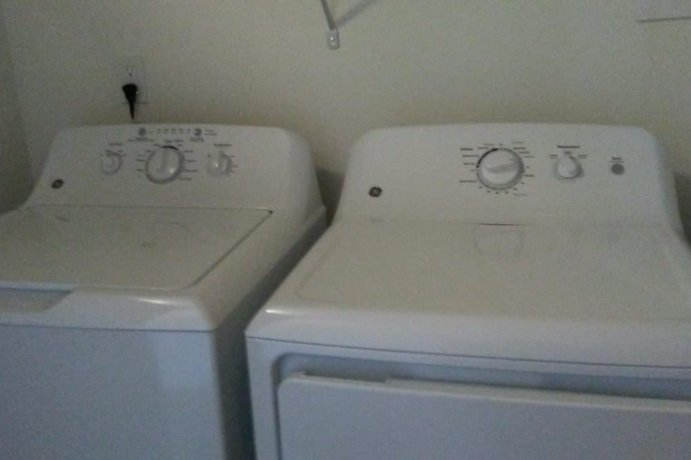 In-home washer and dryer at Cleveland Station in Gresham, Oregon