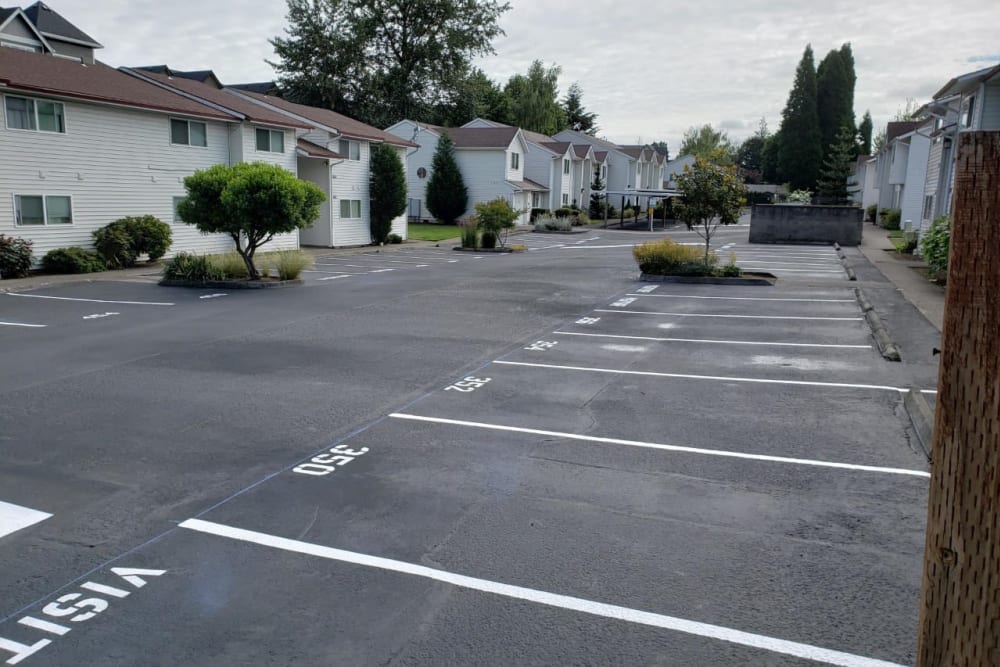 Parking lot at Cleveland Station in Gresham, Oregon
