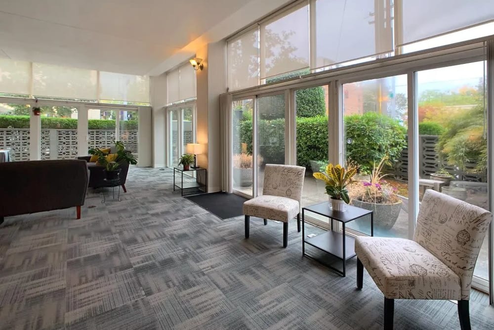 Clubroom for resident at 600 Ninth in Seattle, Washington