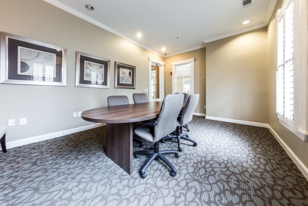 Executive business meeting room at The Marq at Brookhaven in Atlanta, Georgia
