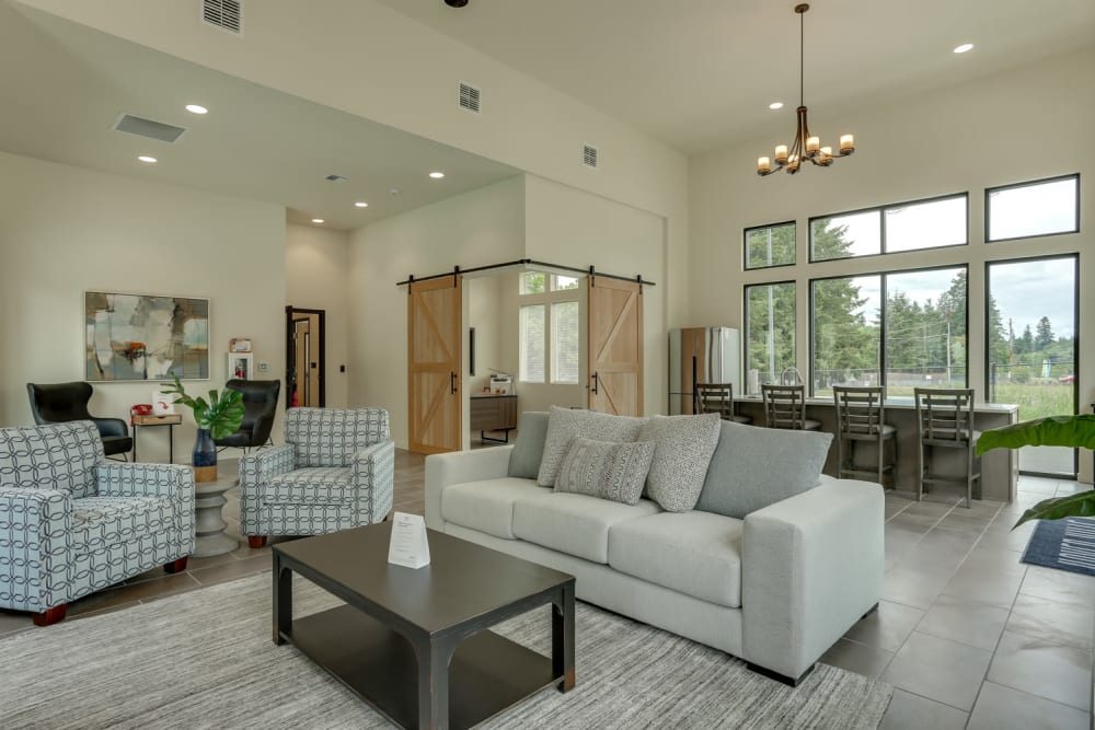 The community lounge at Haven Hills in Vancouver, Washington