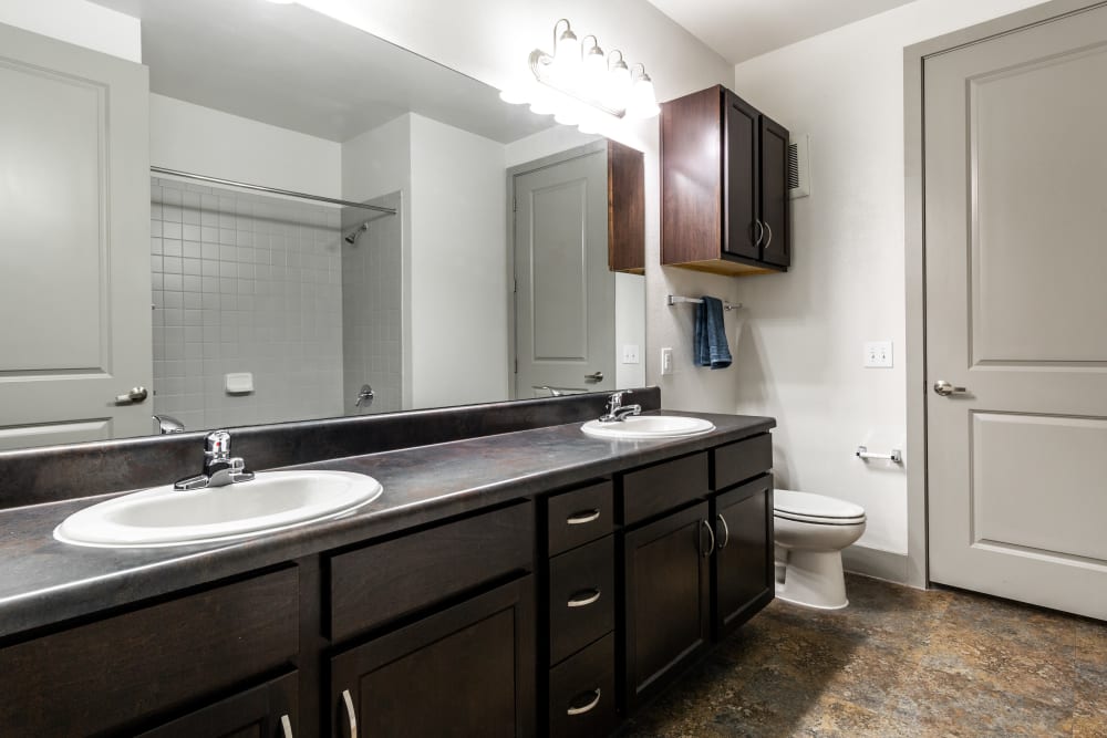 Spacious bathroom at Regents West at 26th in Austin, Texas