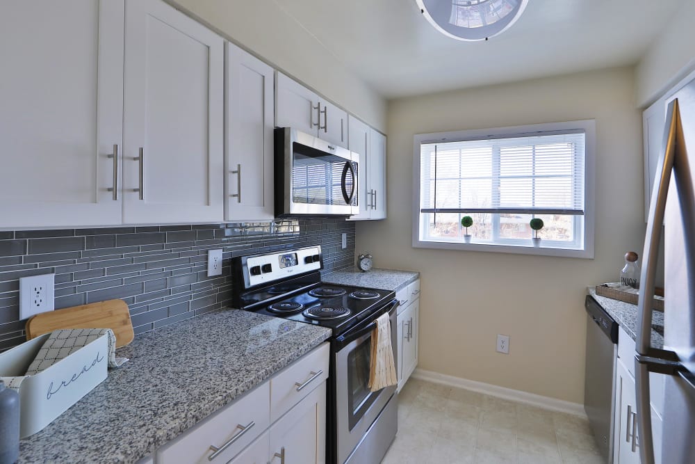 Kitchen at High Acres Apartments & Townhomes in Syracuse, New York