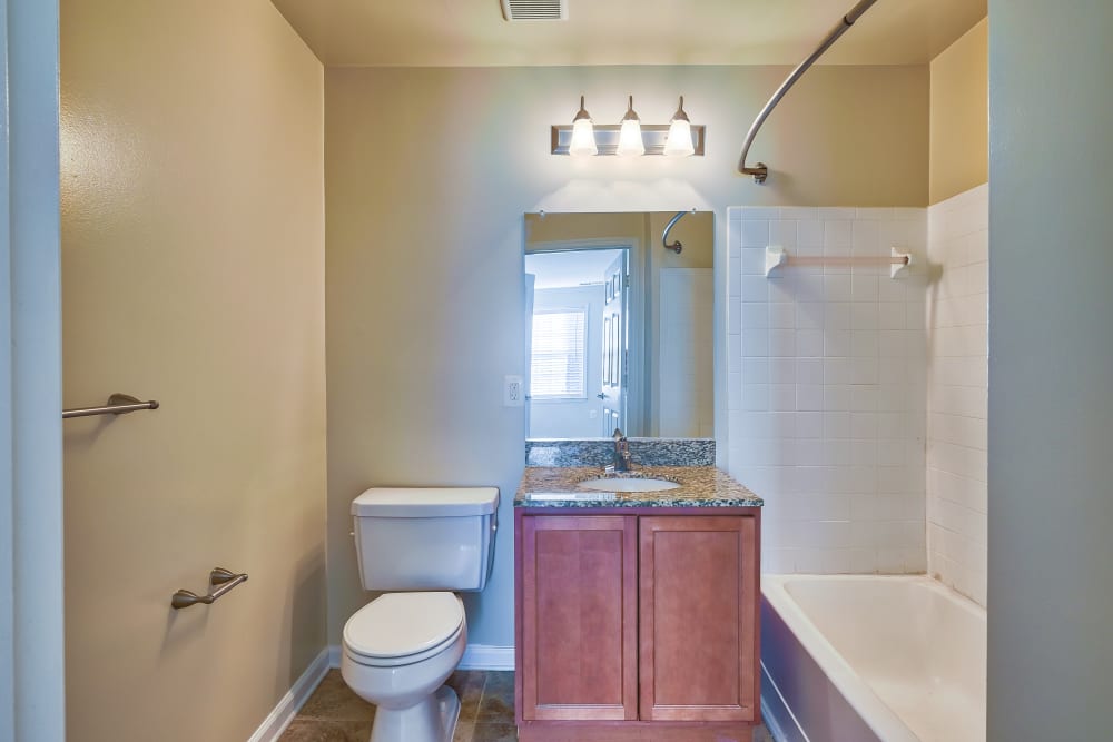 Bathroom at Abbotts Run Apartments in Alexandria, Virginia