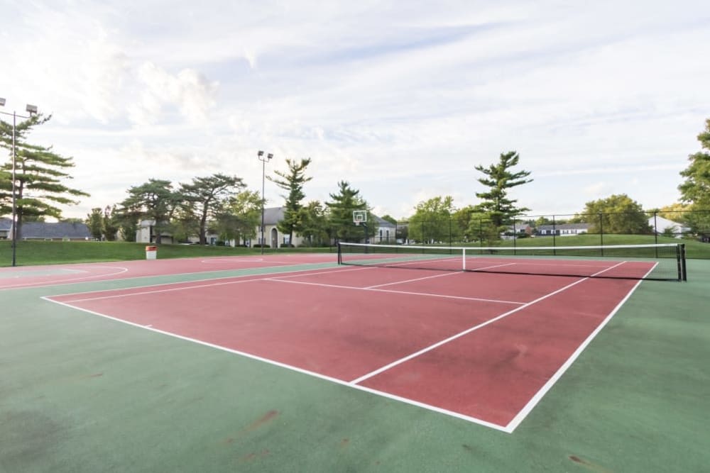 Full-sized tennis courts at Governours Square in Columbus, Ohio