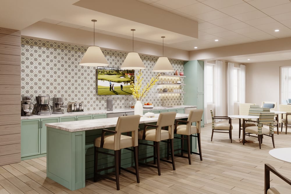 Internal common area photo rendering of The Meridian at Brandon in Tampa, Florida