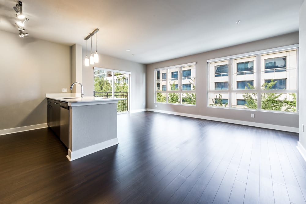Open floor plan at Marq 211 in Seattle, Washington