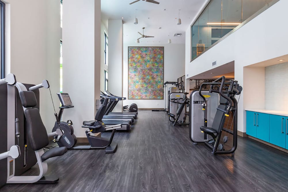 Amazing fitness center where you can get a solid workout in at Central Station on Orange in Orlando, Florida