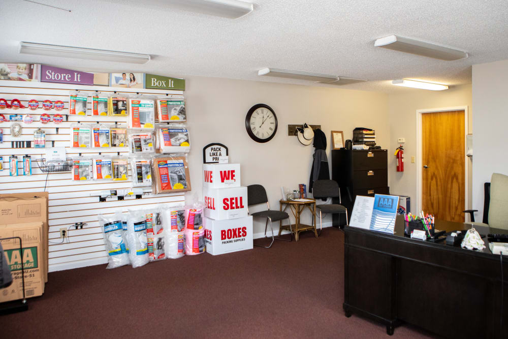 Leasing office at AAA Self Storage of Thomasville in Thomasville, North Carolina