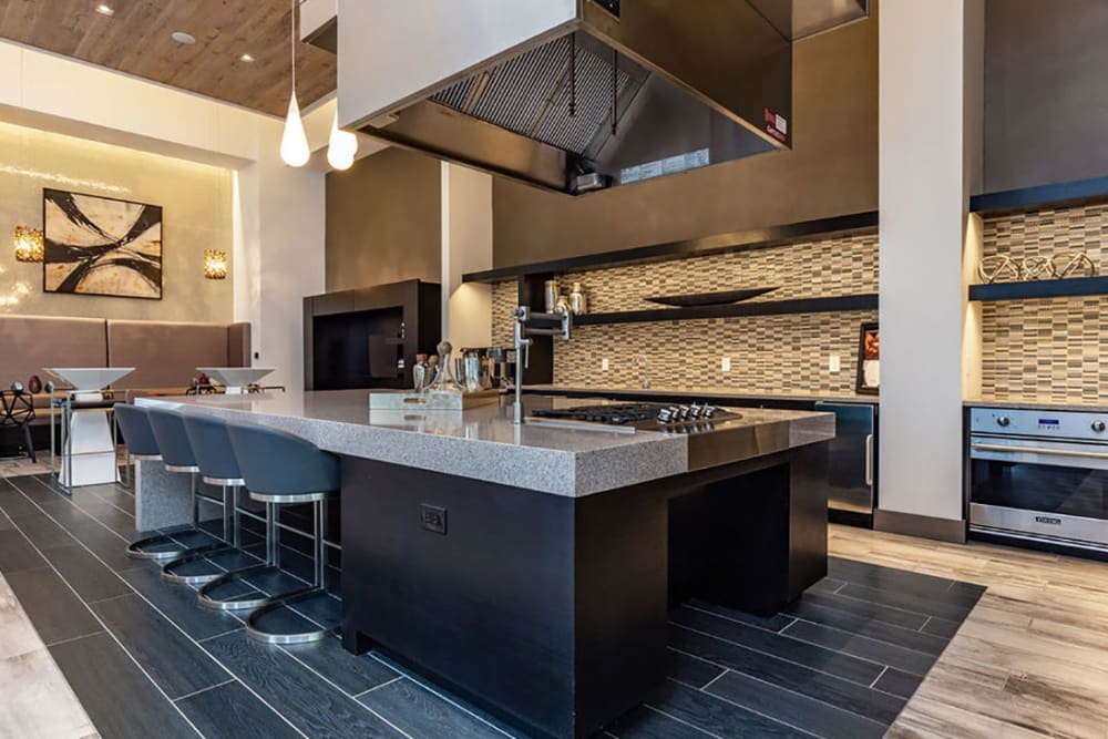 Lobby area with tile style flooring and tall ceilings at Central Station on Orange in Orlando, Florida
